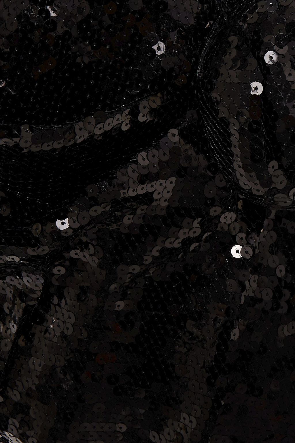 BALMAIN Wrap-effect sequined mesh gown
