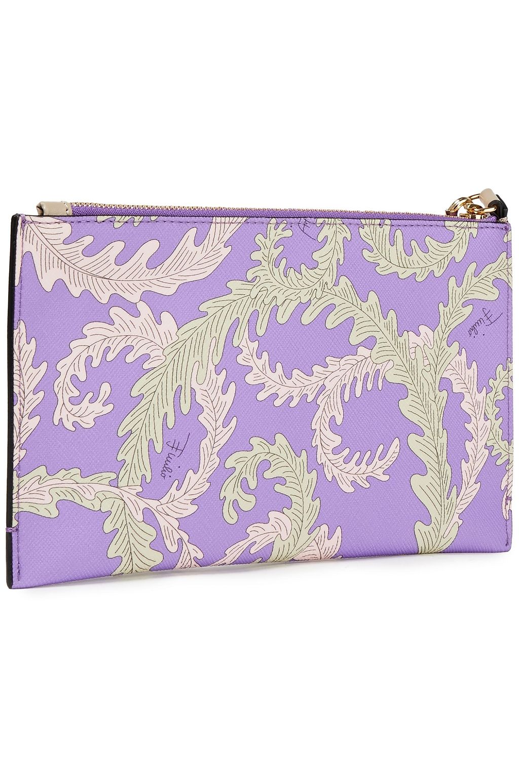 PUCCI Leather-trimmed printed faux leather pouch