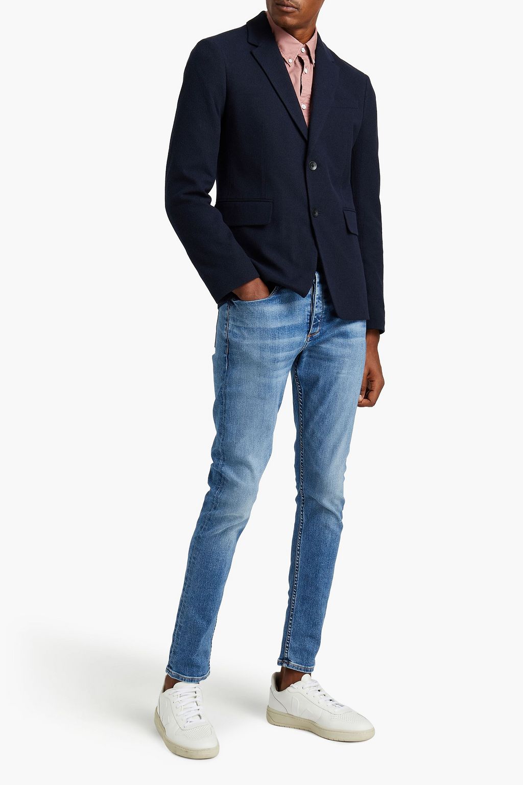 RAG & BONE Cotton-blend piqué blazer