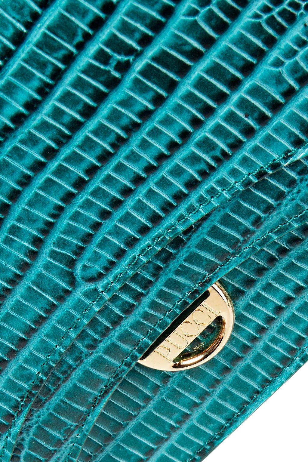 PUCCI Lizard-effect leather continental wallet