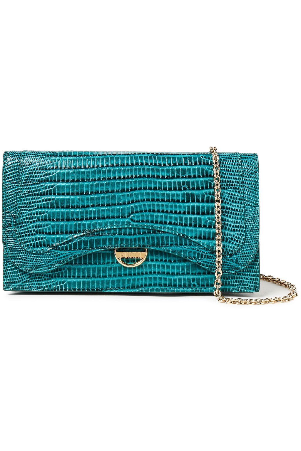 PUCCI Lizard-effect leather continental wallet