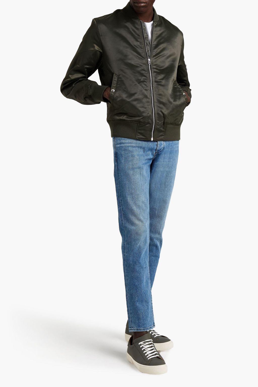 RAG & BONE Recycled Manston satin bomber jacket