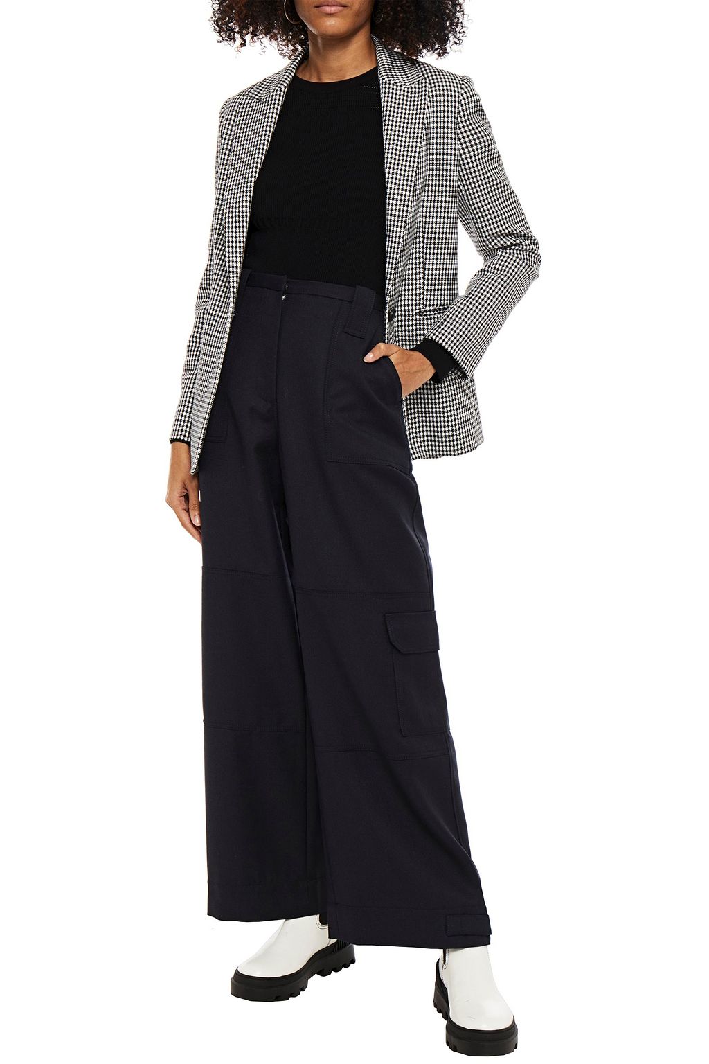 GANNI Canvas wide-leg pants