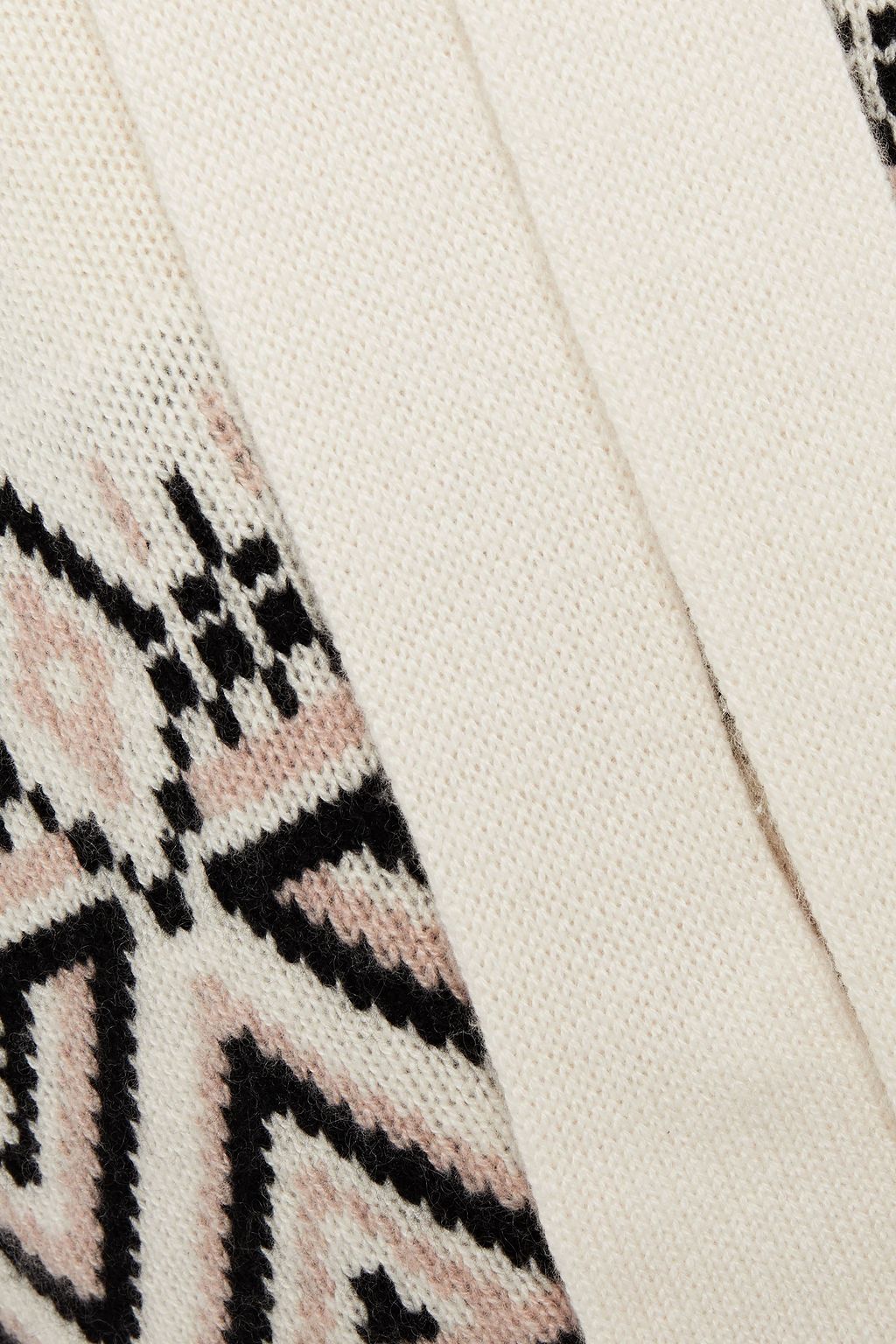 360CASHMERE Intarsia wool and cashmere-blend cardigan