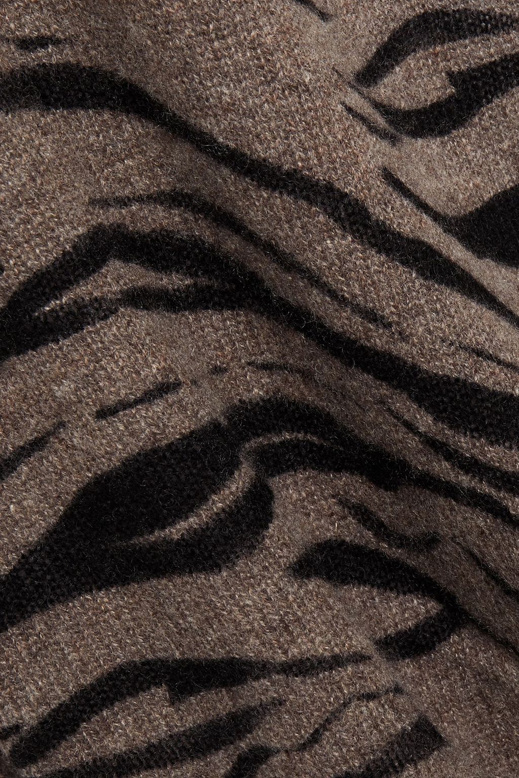 360CASHMERE Knotted zebra-print cashmere sweater
