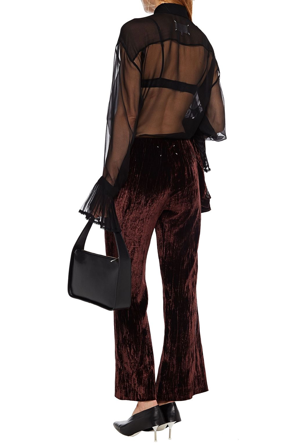 MAISON MARGIELA Crushed velvet flared pants