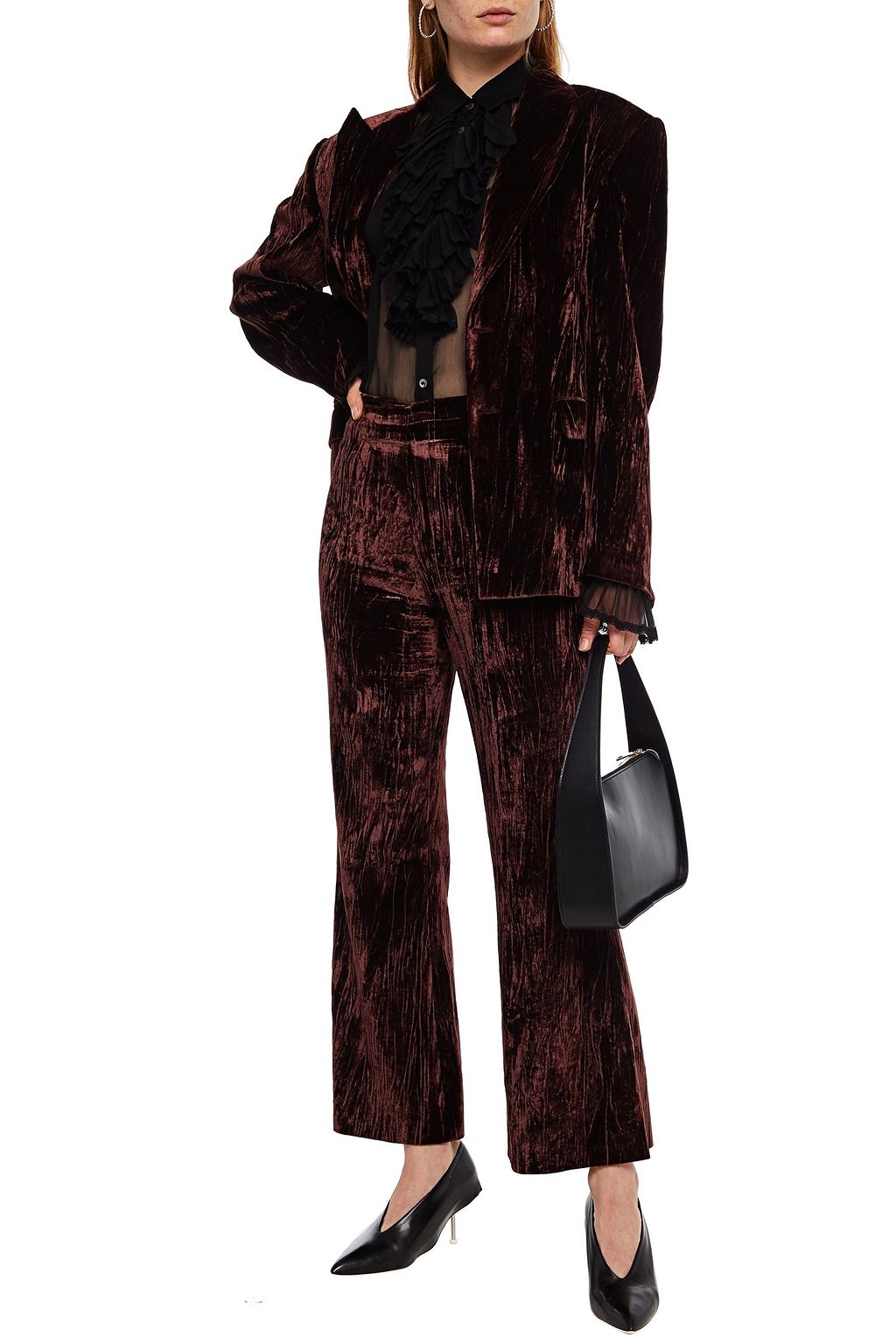 MAISON MARGIELA Crushed velvet flared pants