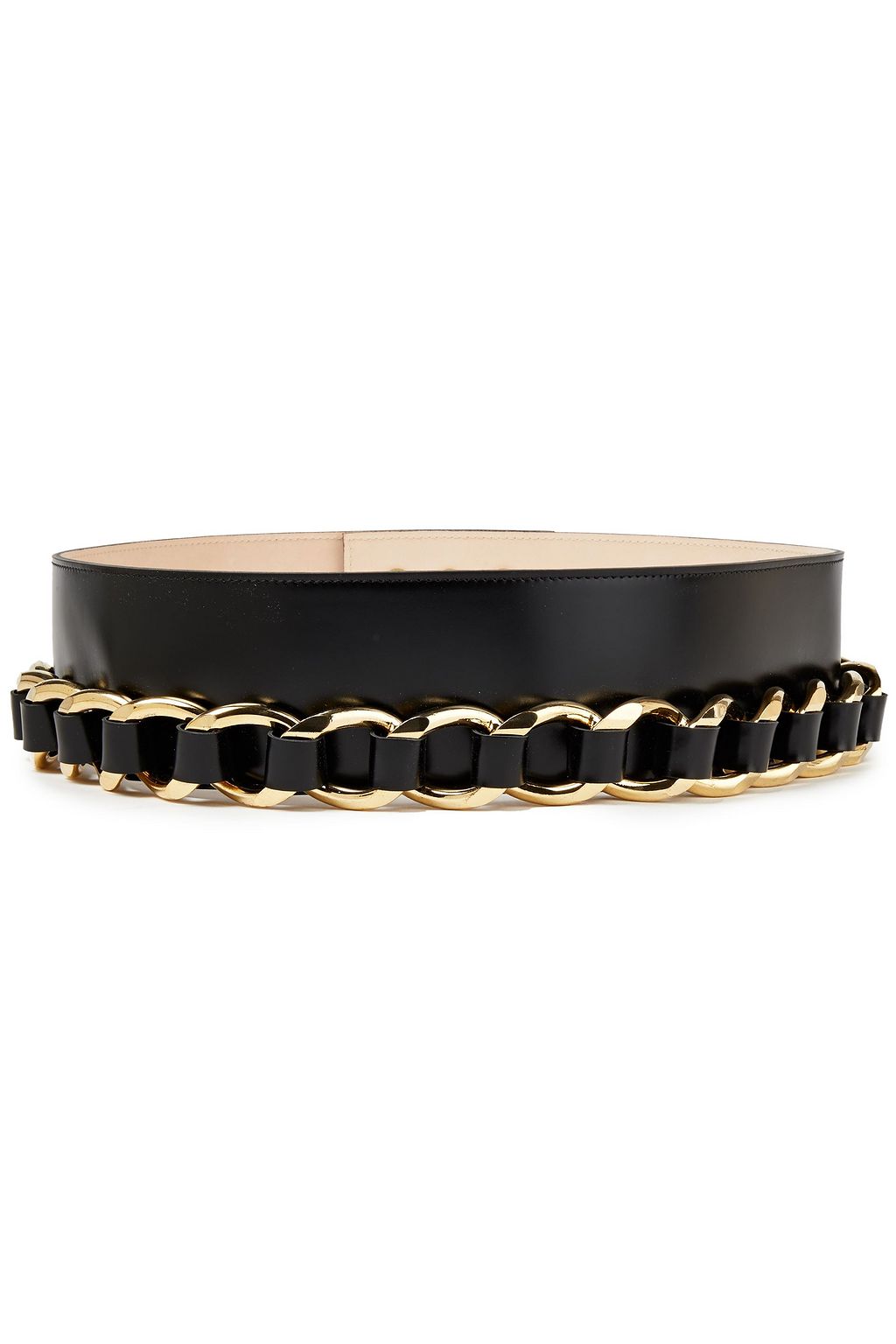 BALMAIN Taillengürtel aus Leder mit Kettendetail