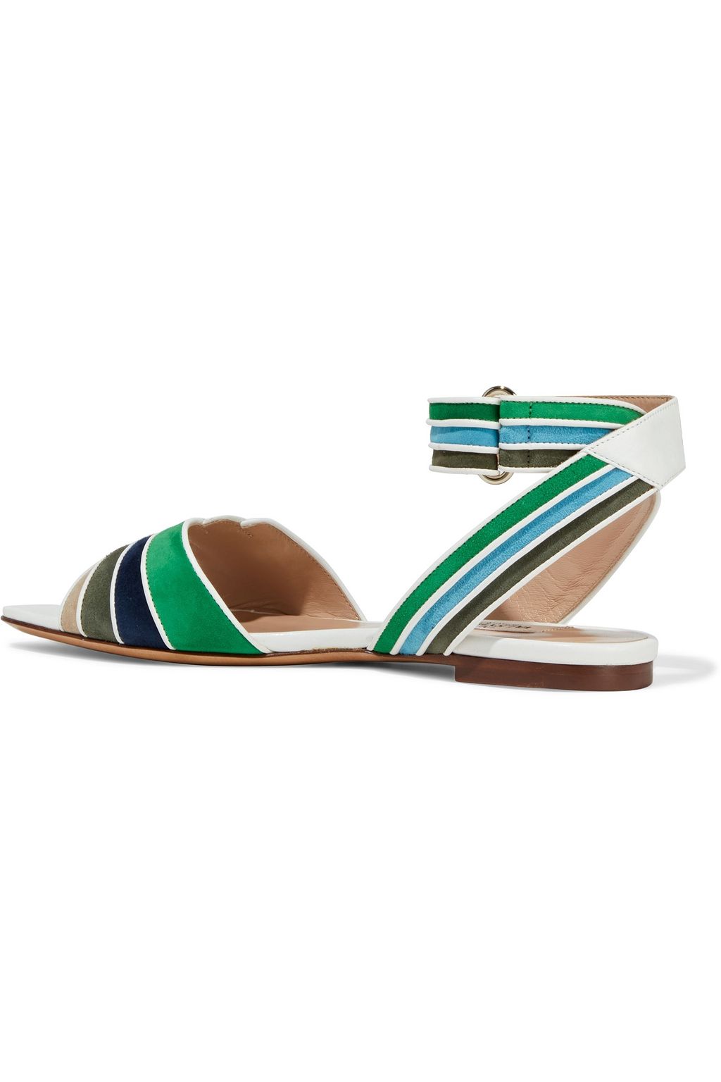 VALENTINO GARAVANI 컬러블록 스웨이드 샌들
