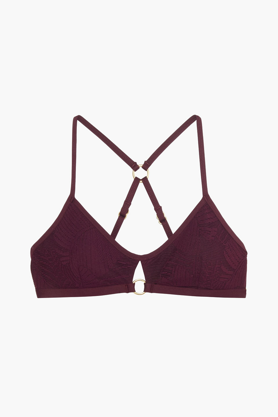 Jets Australia by Jessika Allen Luscious ring-embellished stretch-jacquard bikini top
