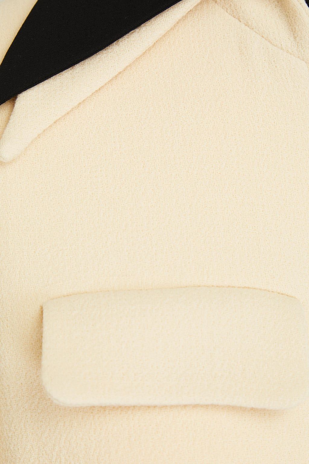 GUCCI Cropped belted wool-crepe wide-leg jumpsuit