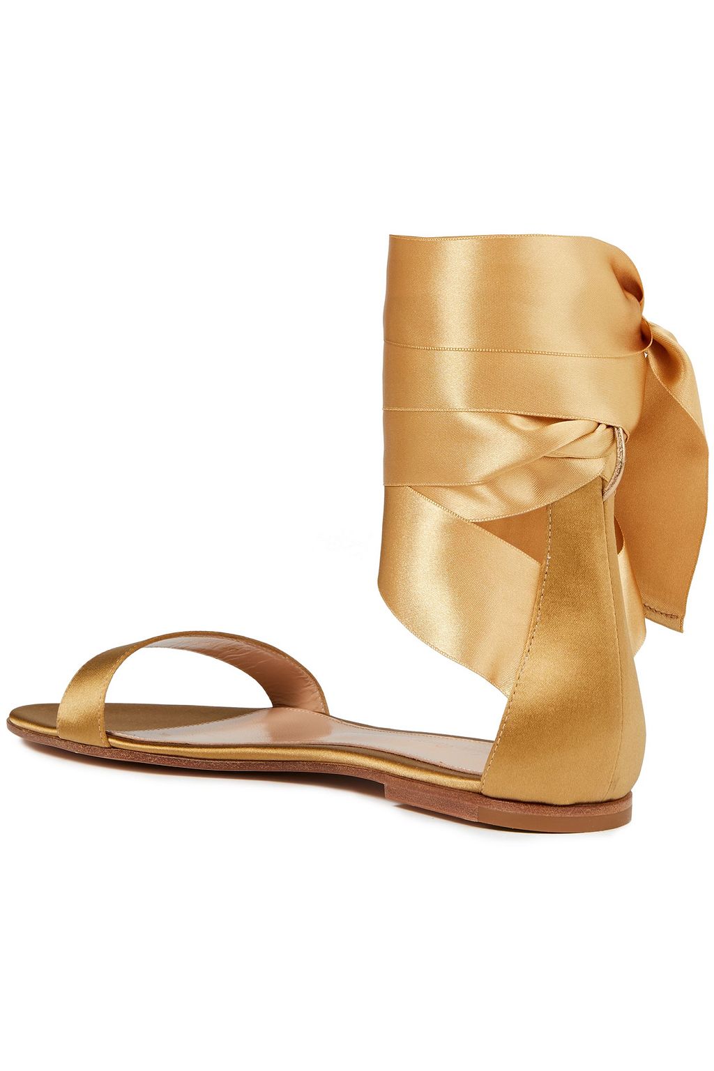 GIANVITO ROSSI Gala bow-detailed silk-satin sandals