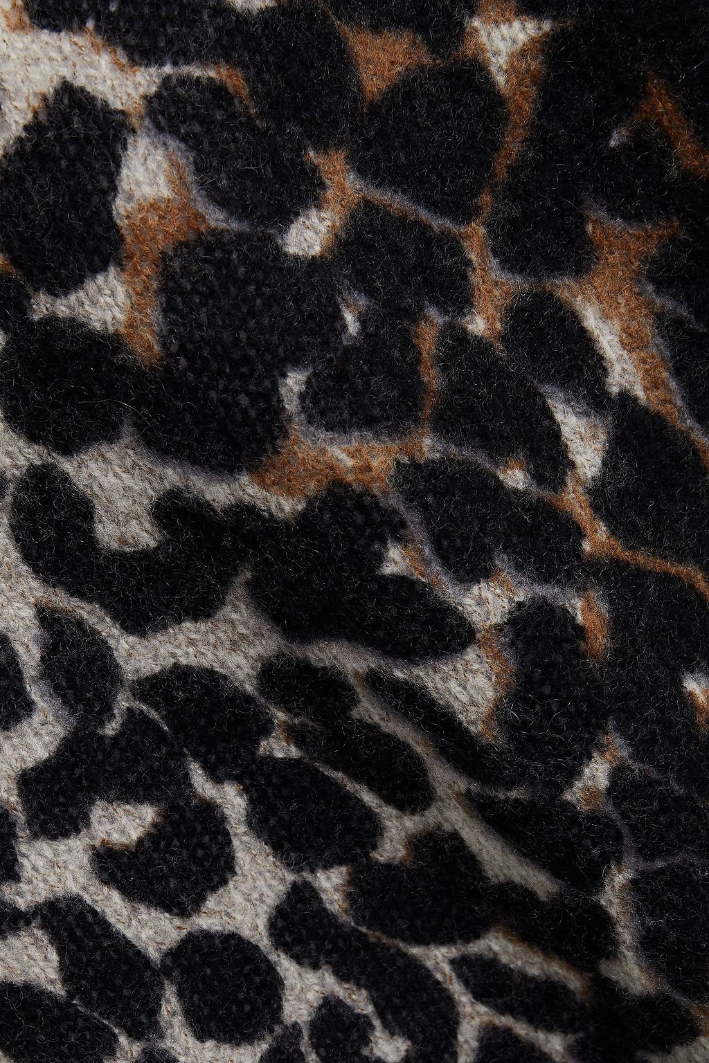 360CASHMERE Leopard-print merino wool and cashmere-blend sweater