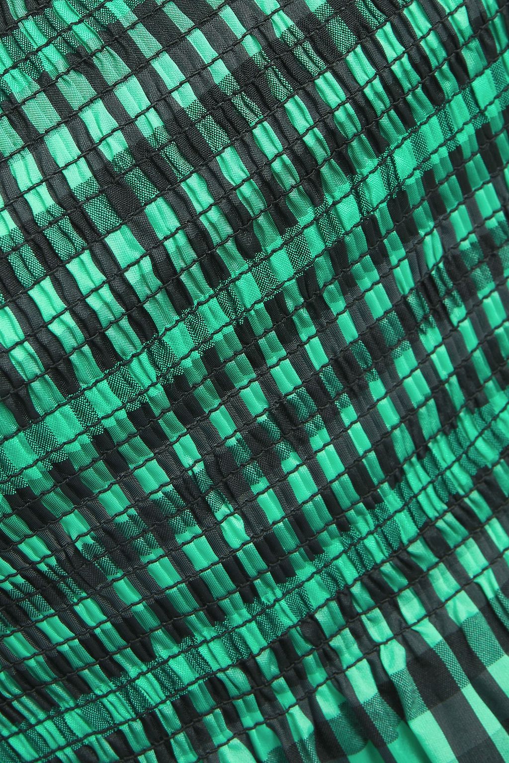 BAUM UND PFERDGARTEN Aquina shirred gingham seersucker dress