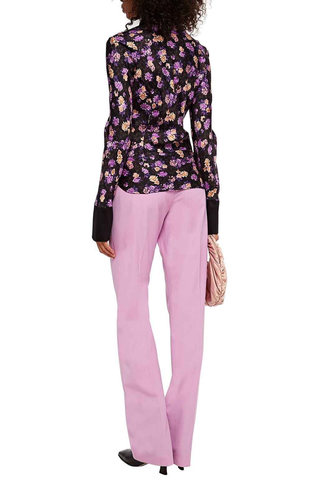 BAUM UND PFERDGARTEN Mirinda floral-print silk-twill shirt