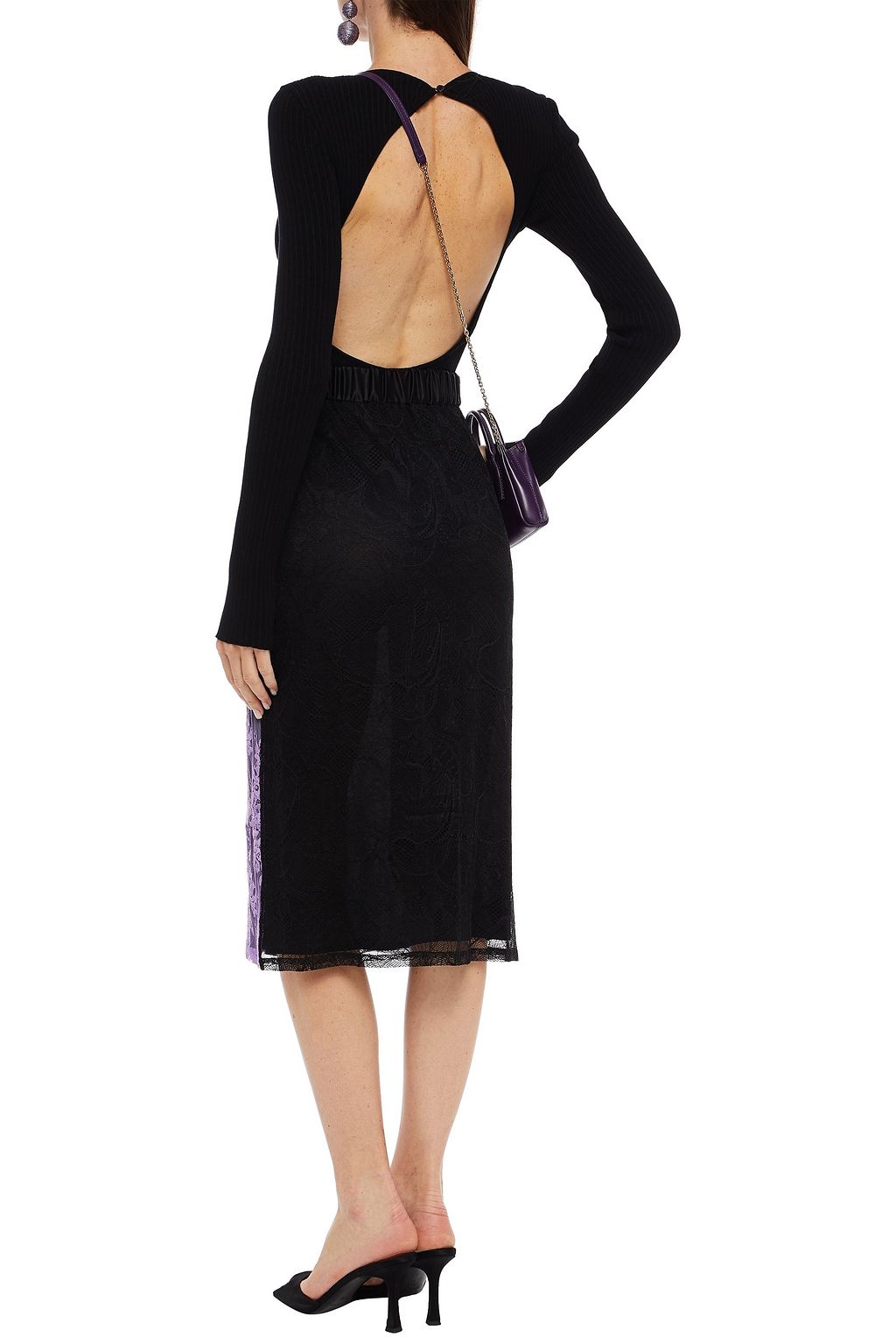 KOCHÉ X PUCCI Cutout ribbed-knit bodysuit