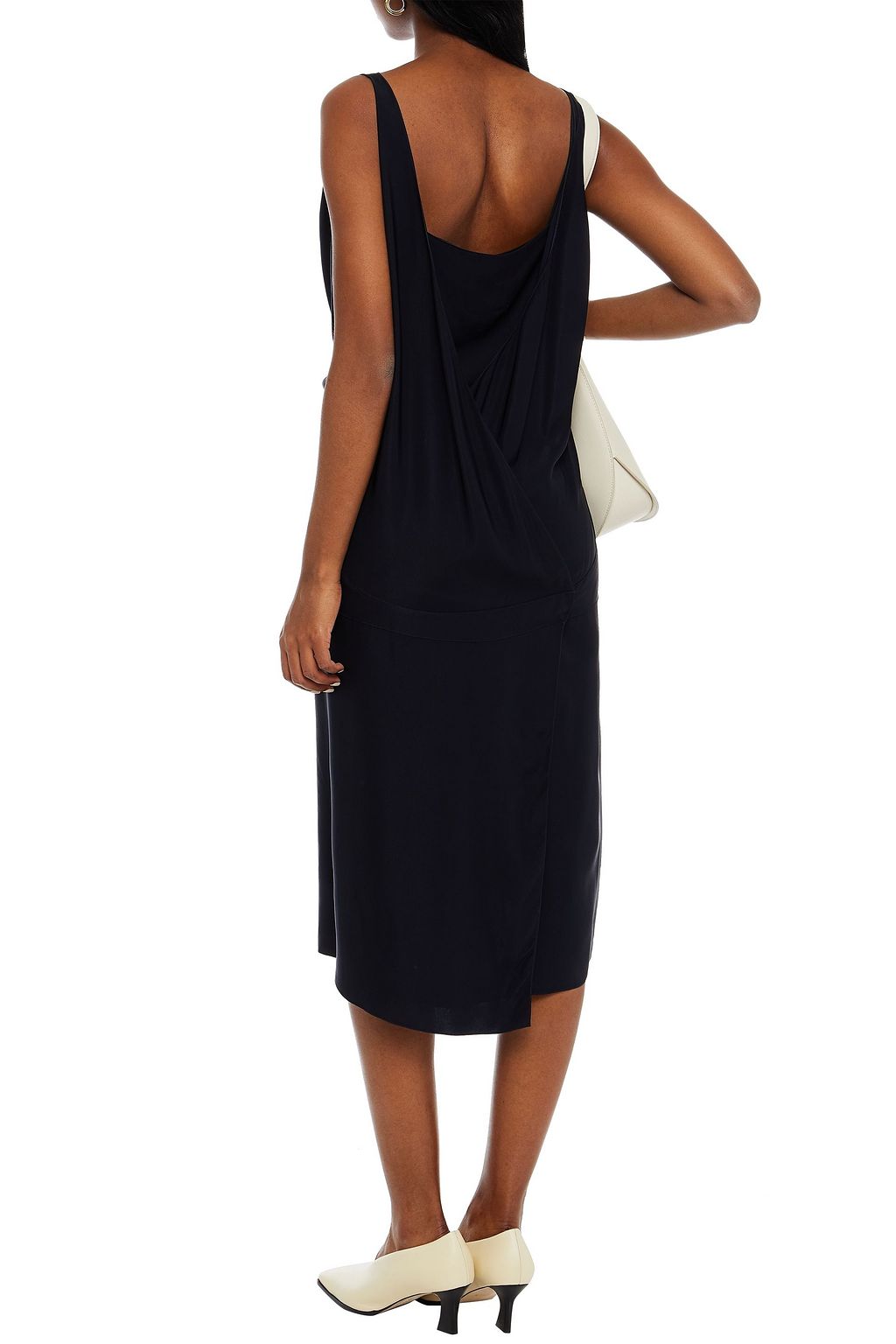 MAISON MARGIELA Draped twill midi dress