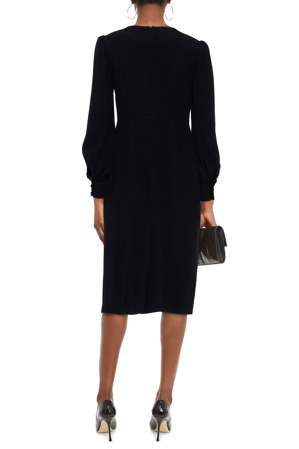 GOAT Hennessy button-embellished crepe midi dress