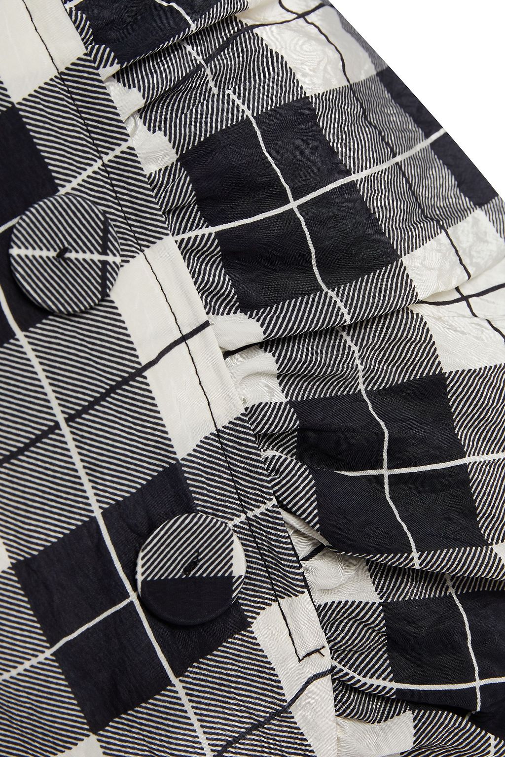 BAUM UND PFERDGARTEN Sabeeha ruffle-trimmed checked woven mini skirt