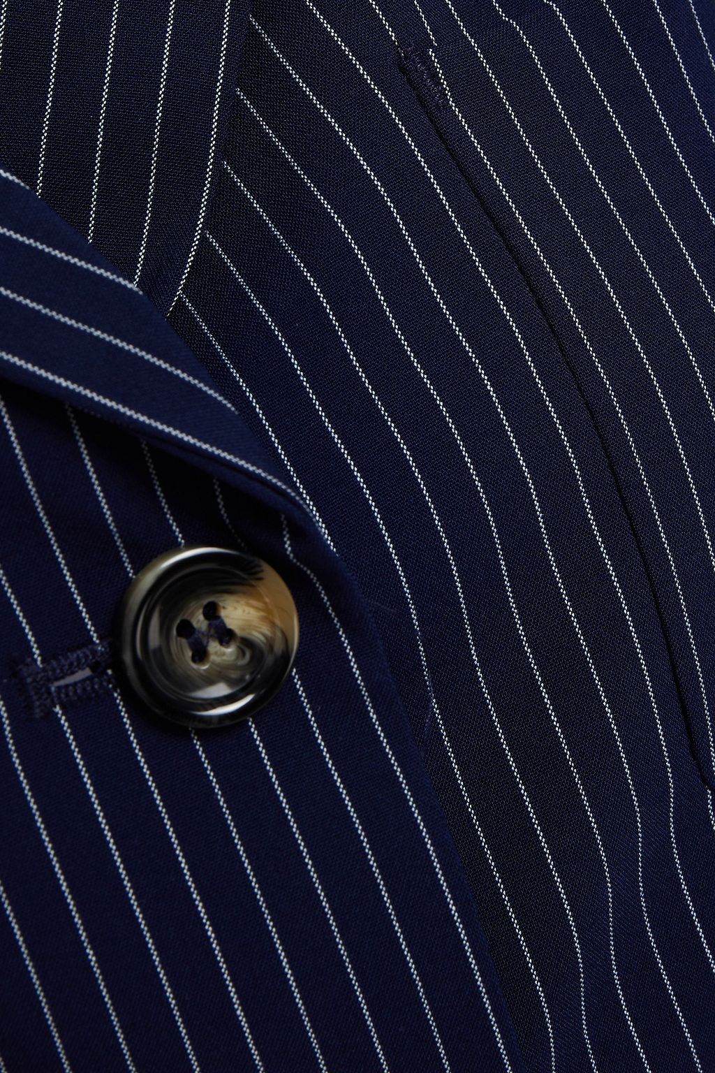 BAUM UND PFERDGARTEN Bolivia satin-trimmed pinstriped woven blazer