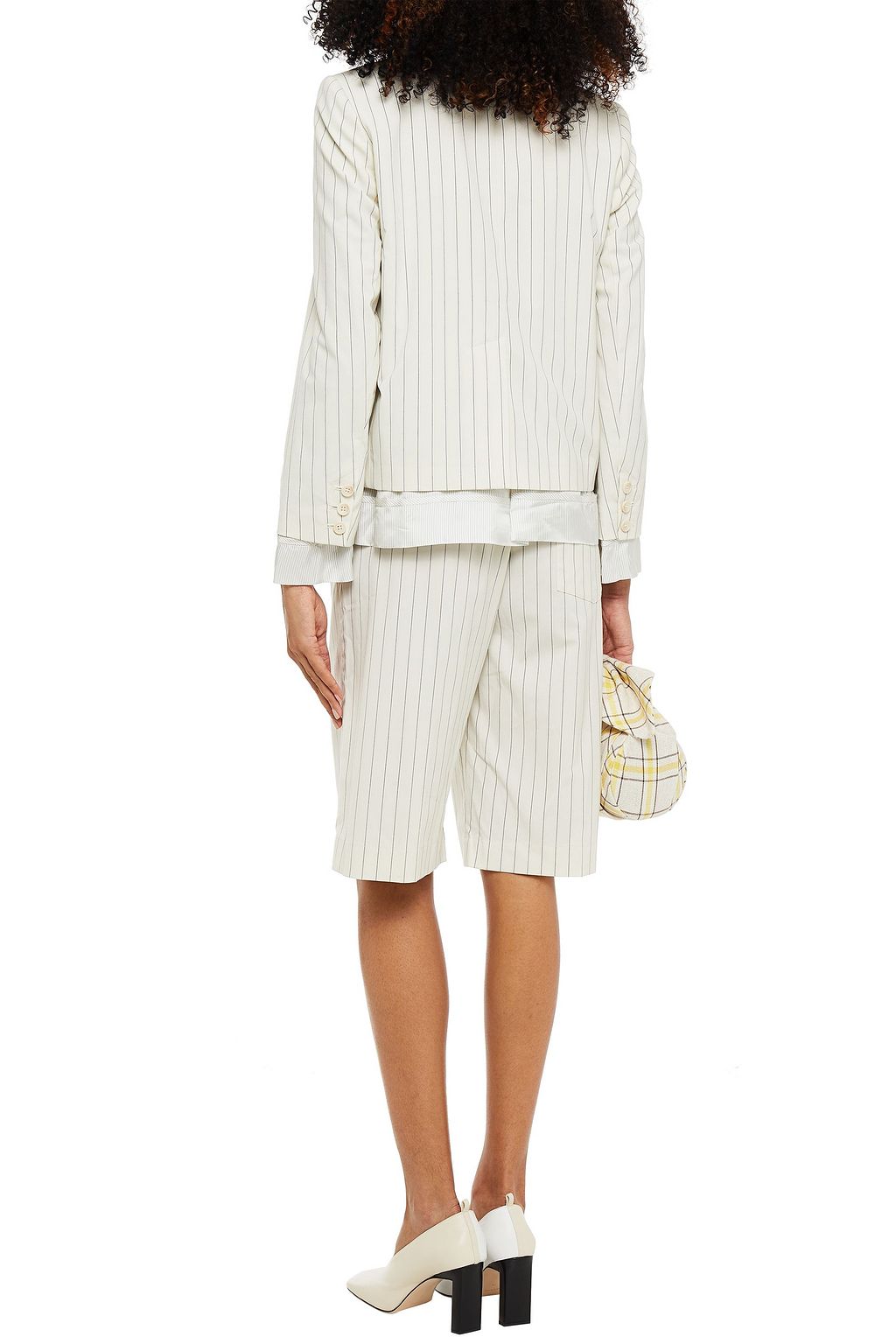BAUM UND PFERDGARTEN Bolivia satin-trimmed pinstriped woven blazer