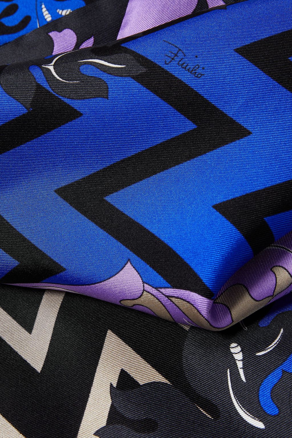 PUCCI Printed silk and cashmere-blend twill scarf