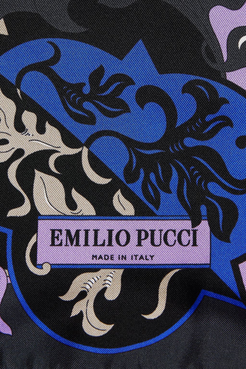 PUCCI Printed silk and cashmere-blend twill scarf