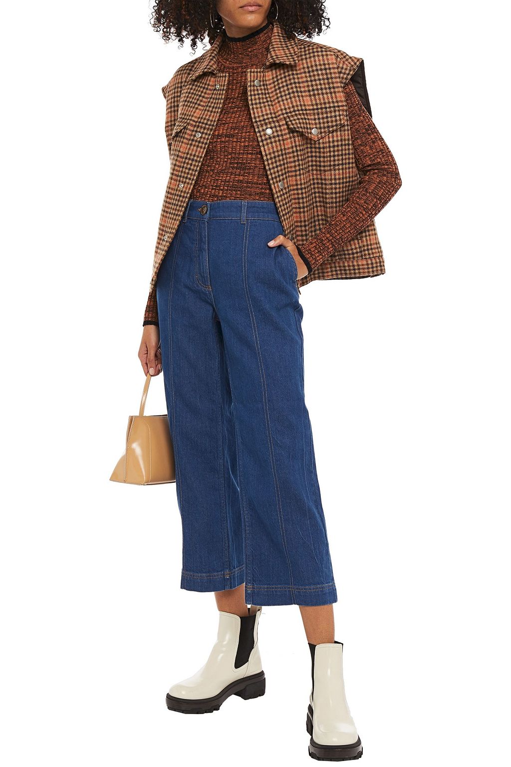 BAUM UND PFERDGARTEN Noell cropped high-rise wide-leg jeans