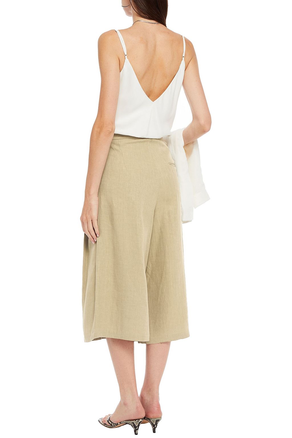 LE KASHA Abadan pleated linen culottes
