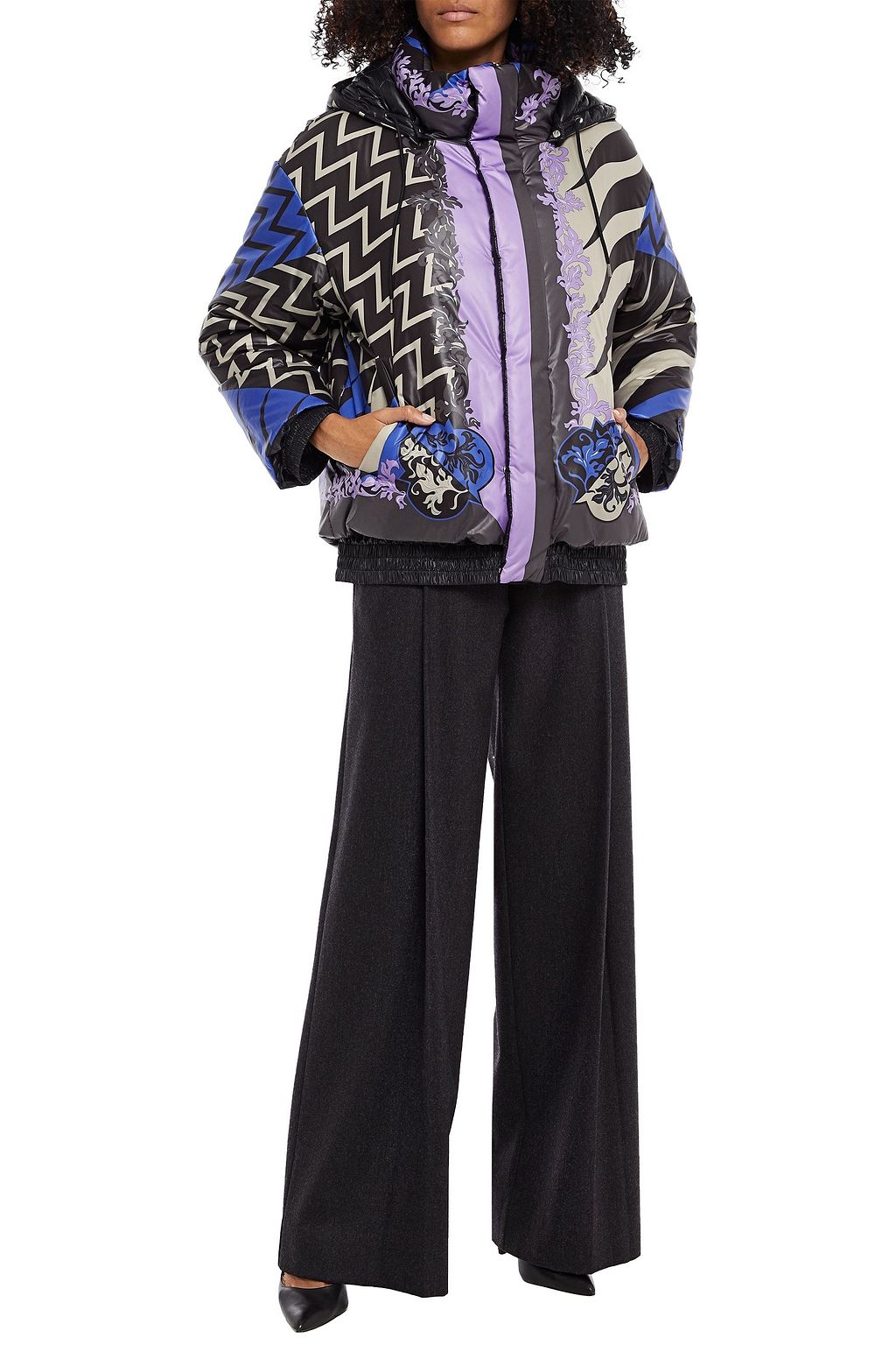 KOCHÉ X PUCCI Printed shell hooded jacket