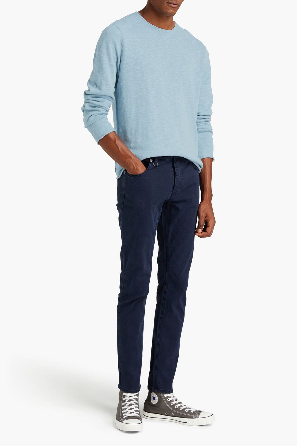 RAG & BONE Taylor slub cotton and linen-blend sweater