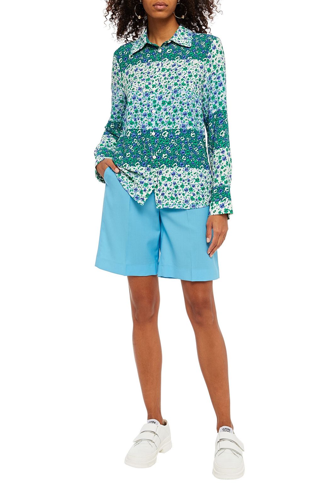 BAUM UND PFERDGARTEN Floral-print crepe blouse