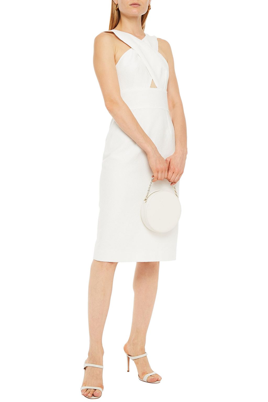 OSCAR DE LA RENTA Cutout cloqué dress