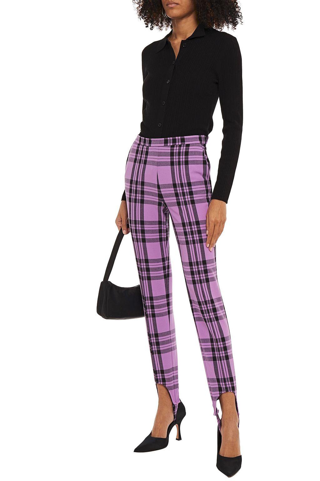BAUM UND PFERDGARTEN Naleen checked crepe stirrup skinny pants