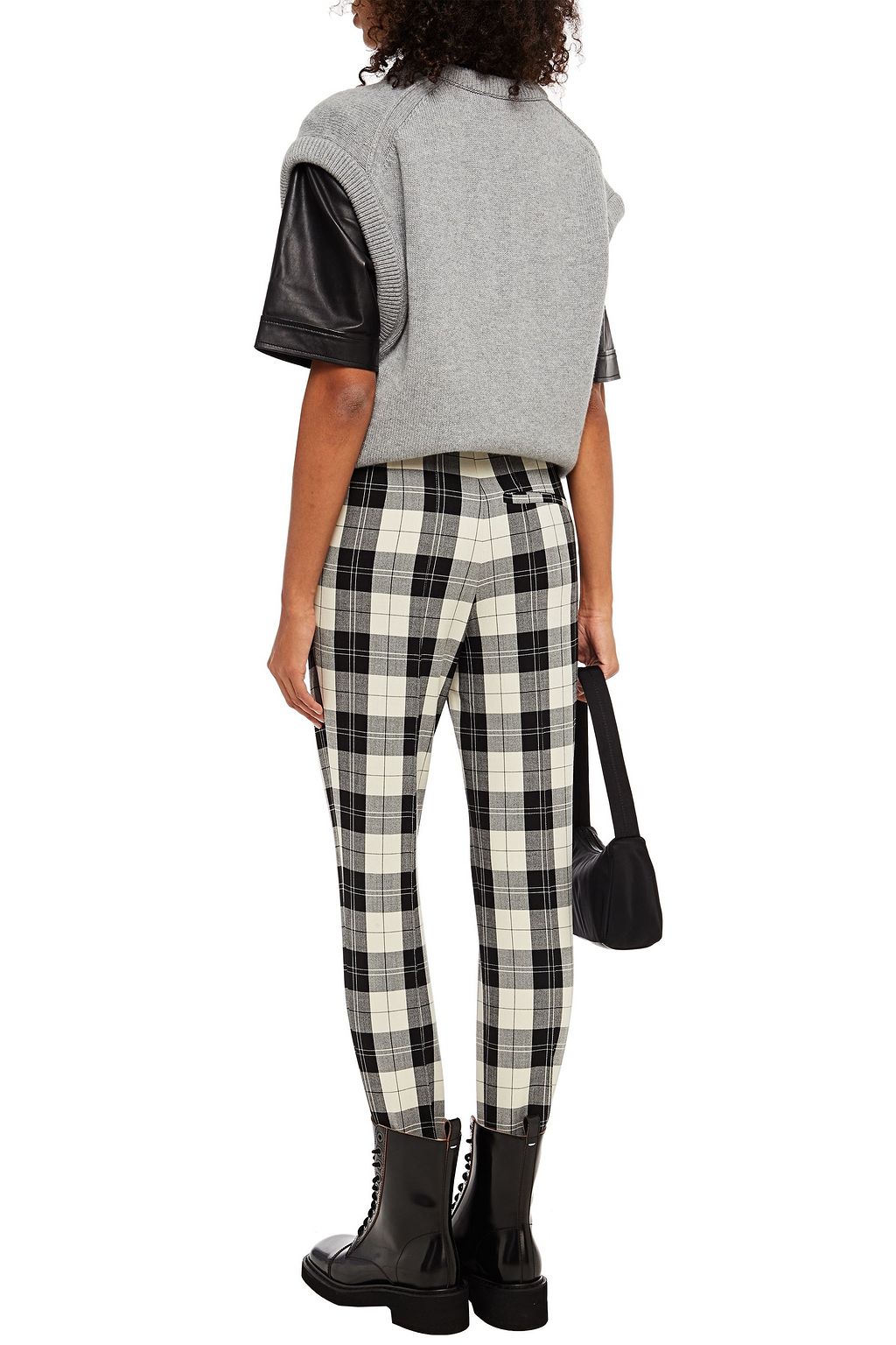 BAUM UND PFERDGARTEN Naleen checked crepe stirrup skinny pants