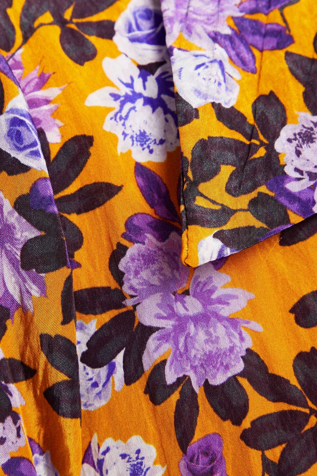 BAUM UND PFERDGARTEN Avagail floral-print crinkled-satin mini dress