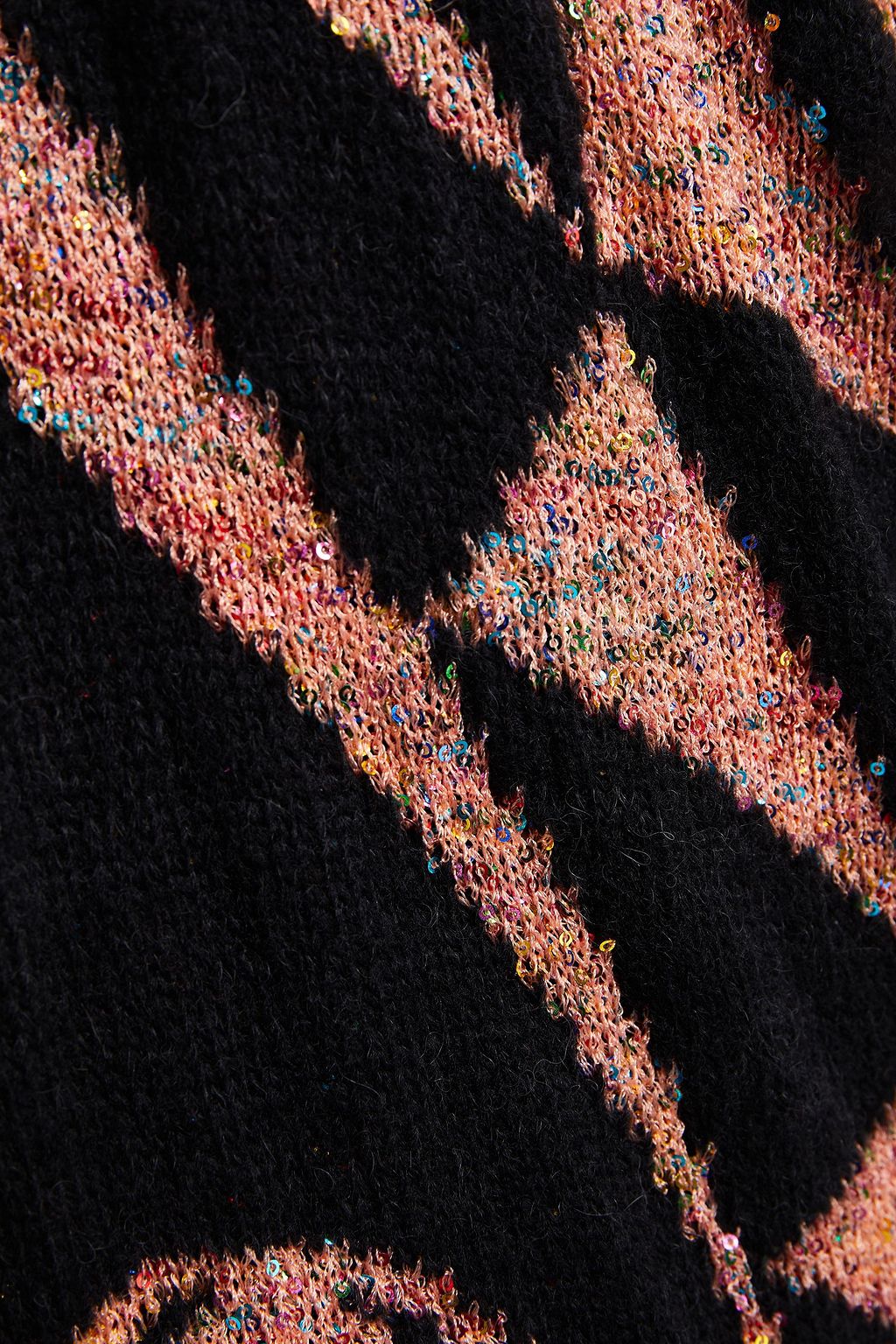PUCCI Wrap-effect sequin-embellished jacquard-knit sweater
