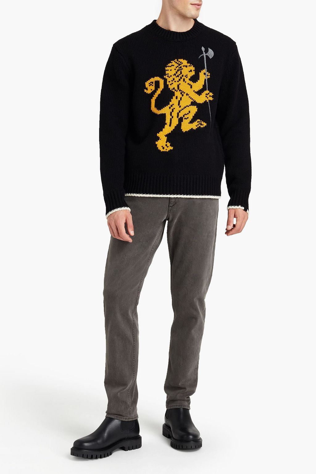 RAG & BONE Leo jacquard-knit wool sweater