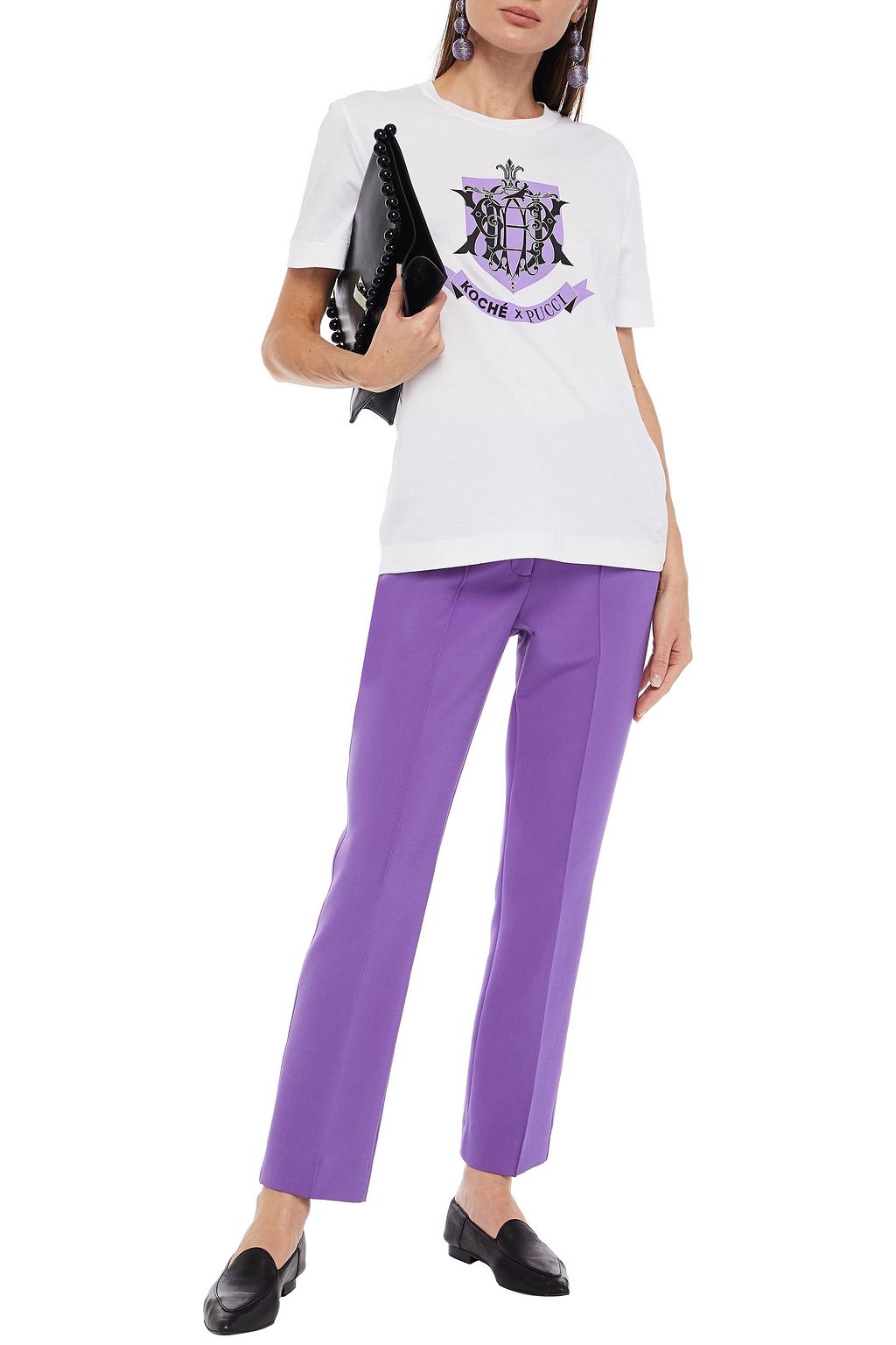 KOCHÉ X PUCCI Printed cotton-jersey T-shirt