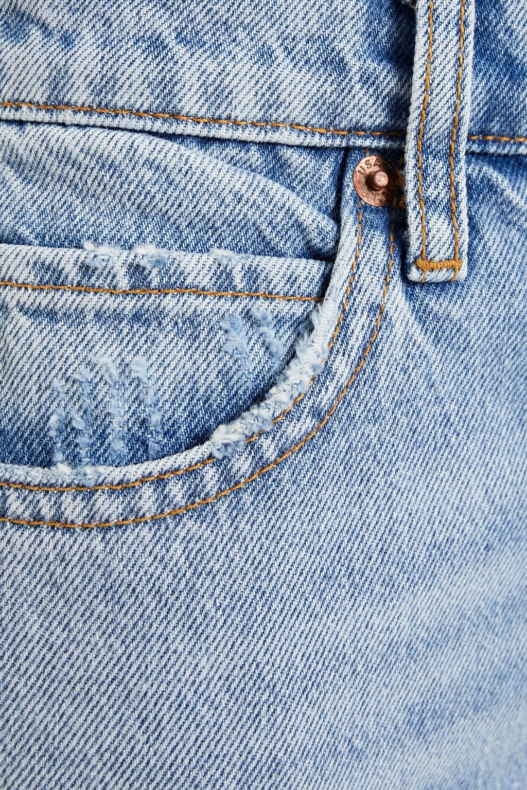 RE/DONE 70s distressed high-rise straight-leg jeans