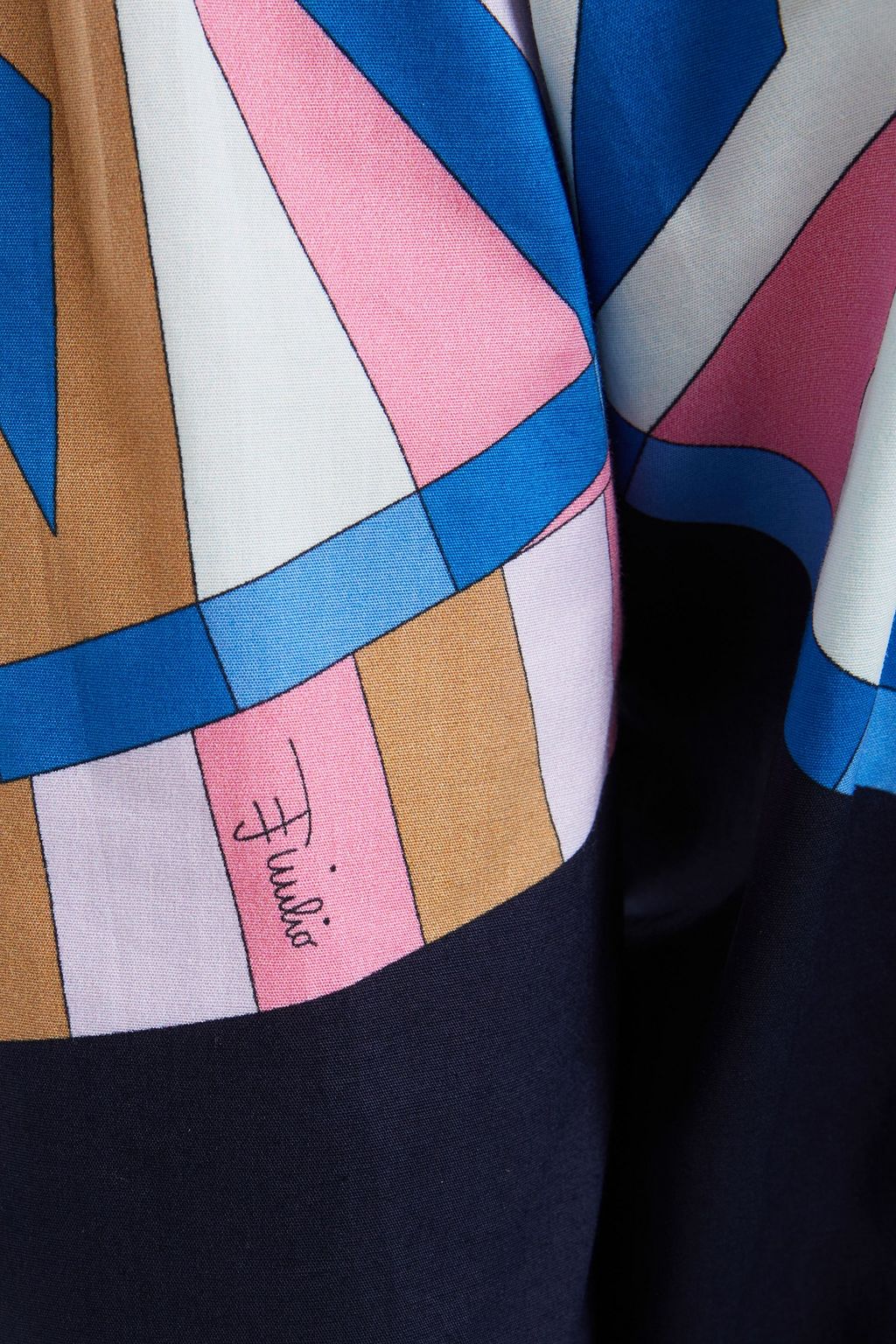 PUCCI Printed cotton-blend poplin shirt