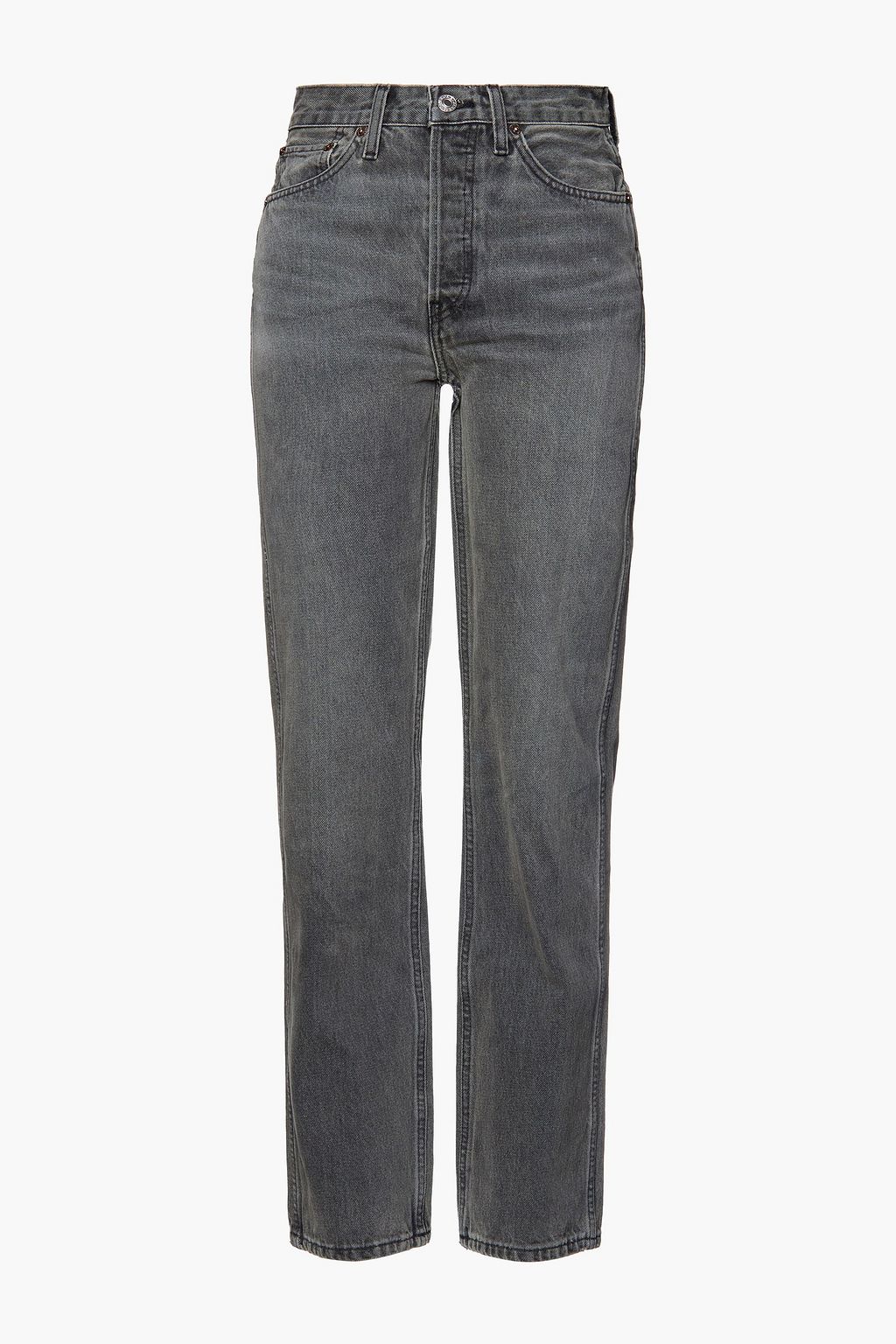 RE/DONE 90s faded high-rise straight-leg jeans | THE OUTNET