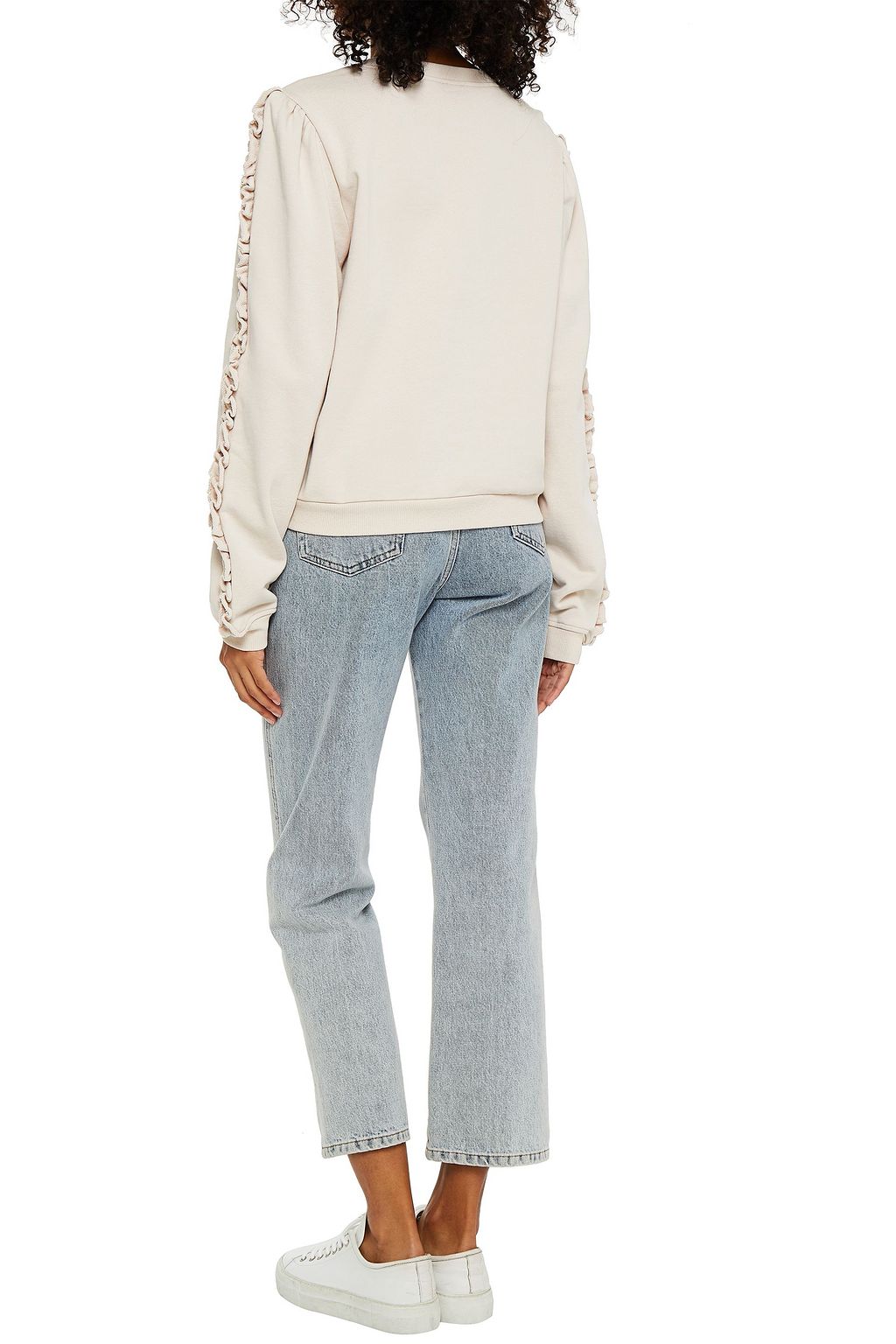 CAMI NYC Ruffle-trimmed French cotton-jersey sweatshirt