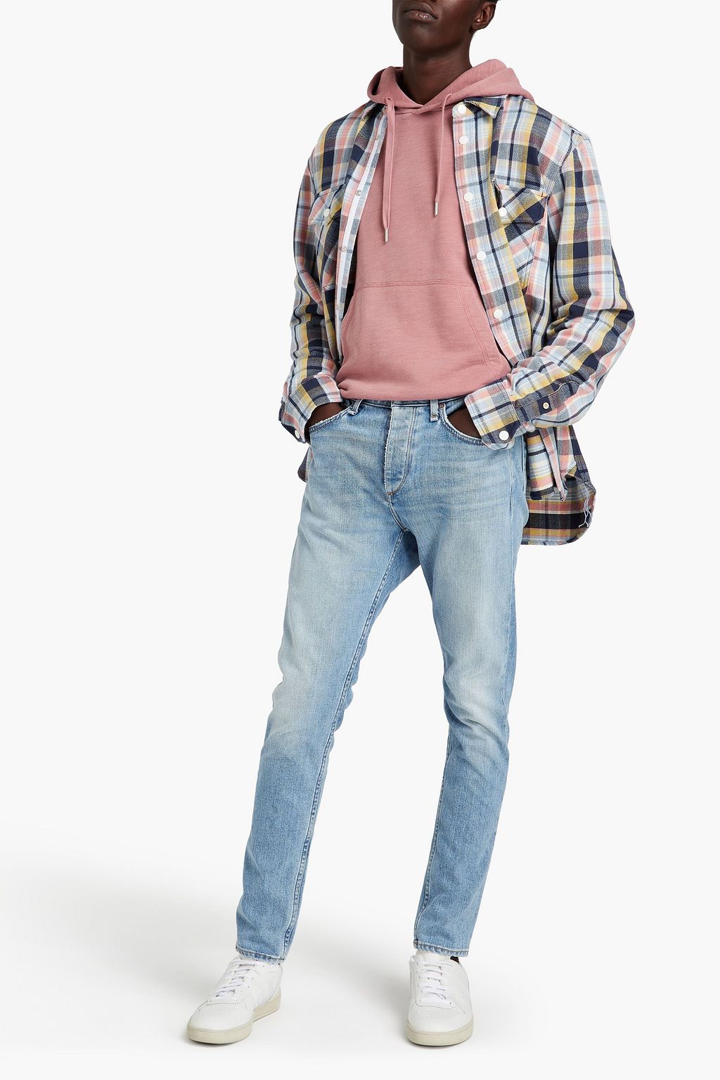 RAG & BONE Skinny-fit faded denim jeans