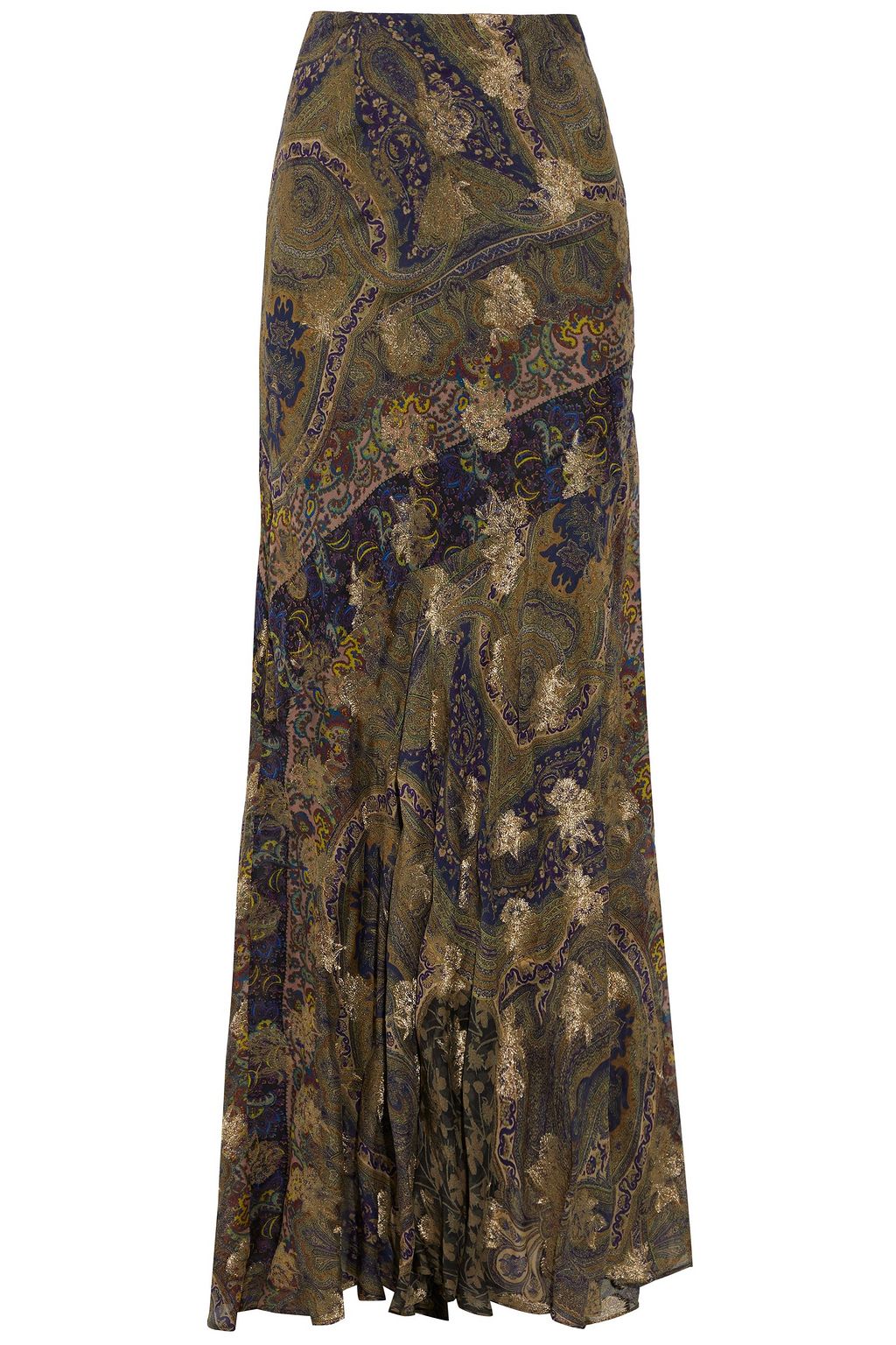 ETRO Metallic printed silk-blend jacquard maxi skirt | THE OUTNET