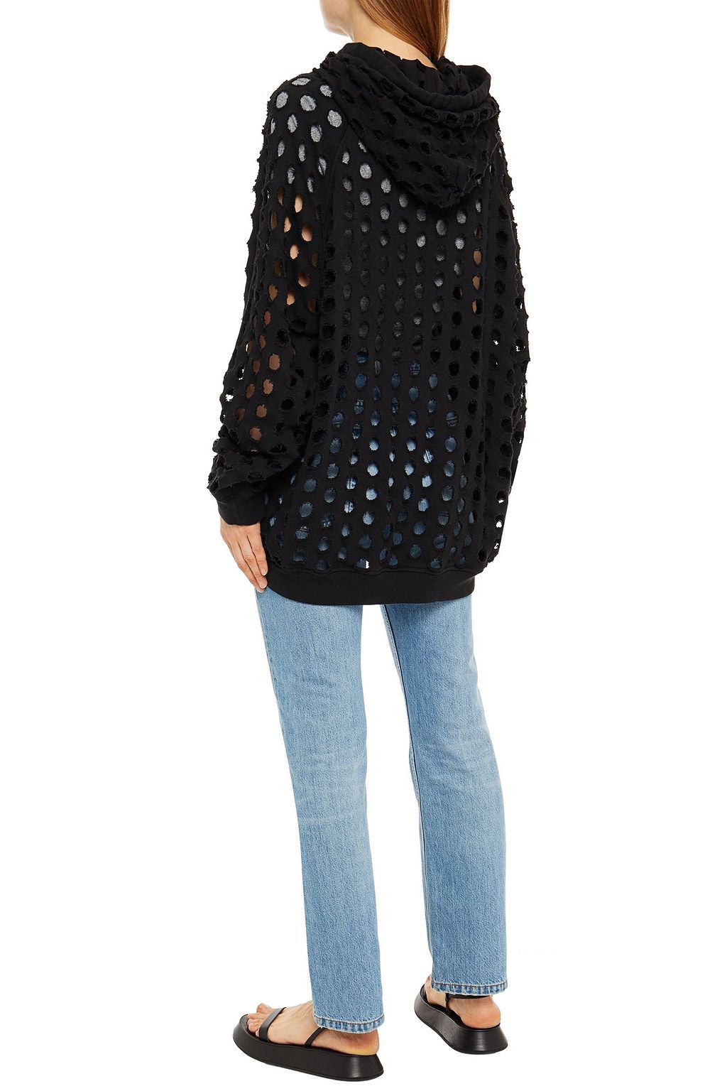 MAISON MARGIELA Cutout French cotton-terry hoodie
