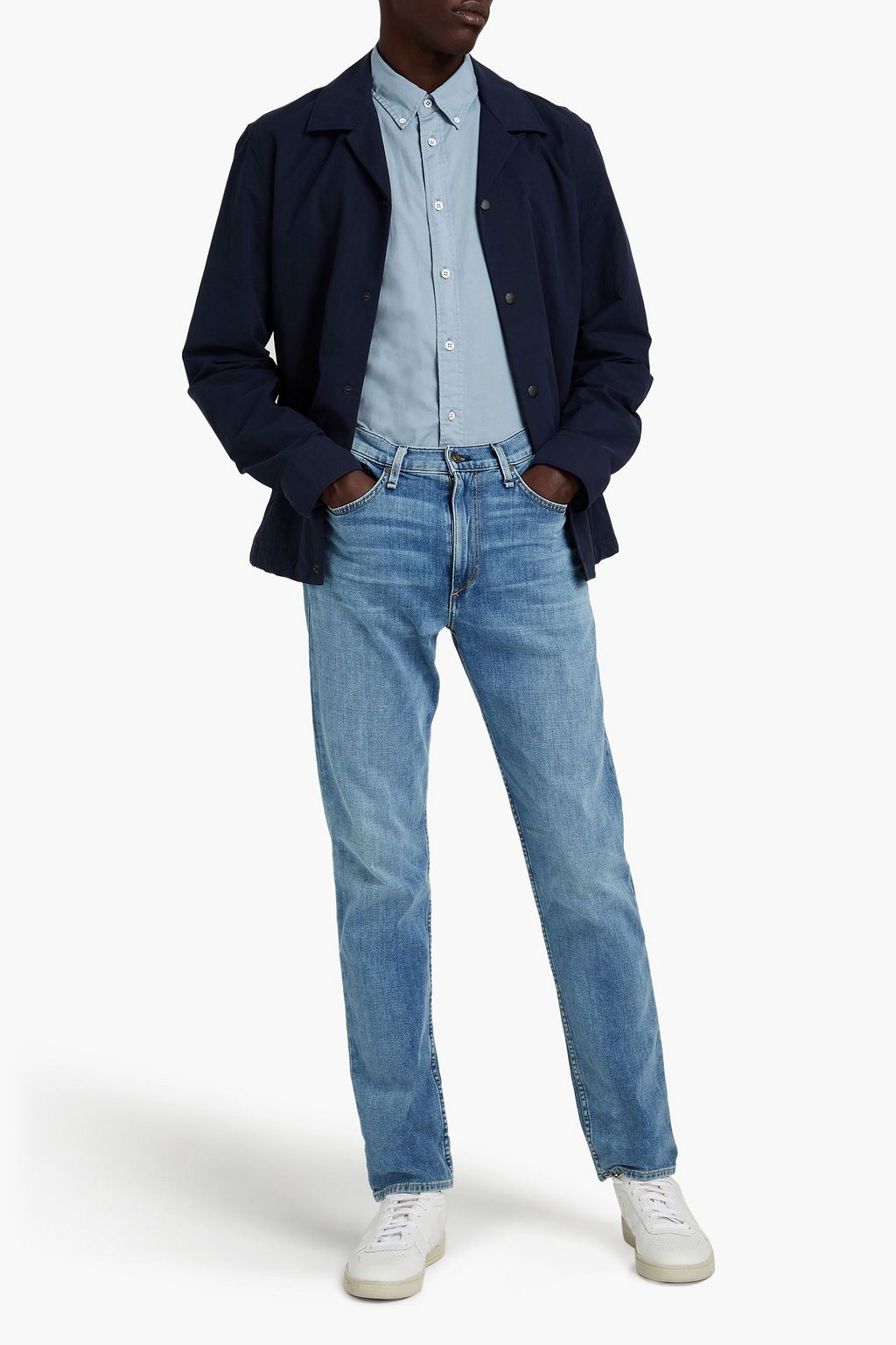 RAG & BONE Slim-fit whiskered denim jeans