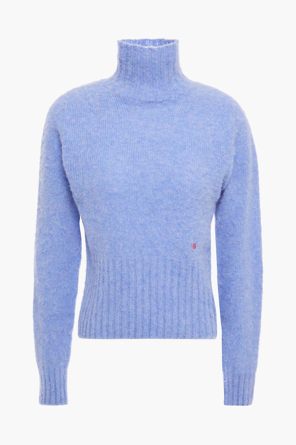 light blue high neck sweater