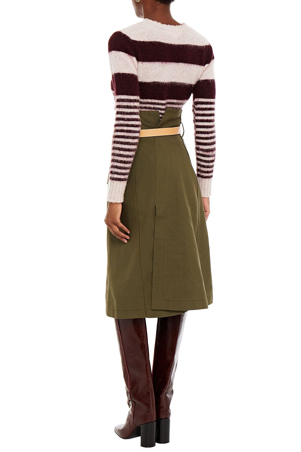 VICTORIA BECKHAM Brushed striped wool sweater
