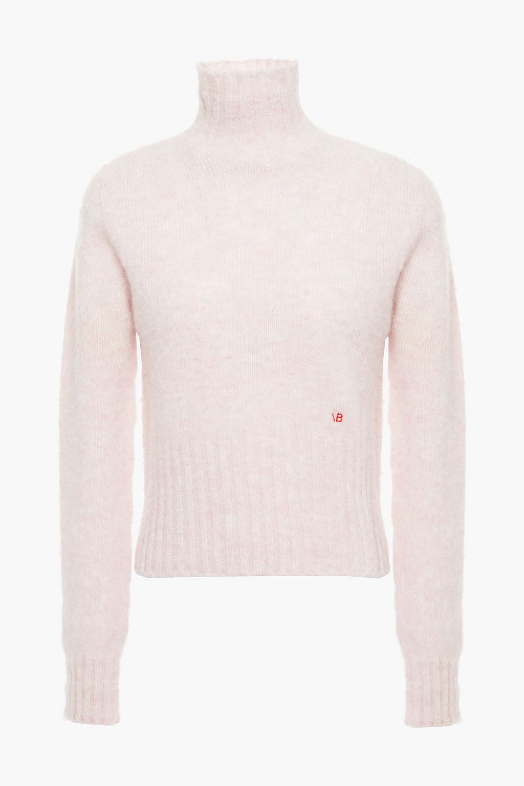 Baby pink Brushed-wool turtleneck 